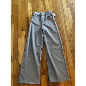 FRAME Pants Womens Le Slim Palazzo Wide Leg Camel Houndstooth Sz 25 HiRise NWT